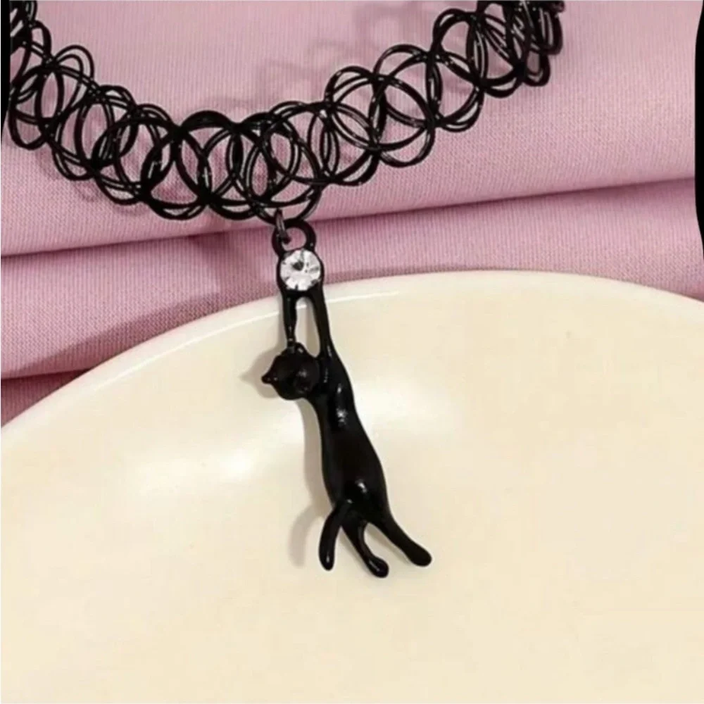 Black Cat Choker Necklace